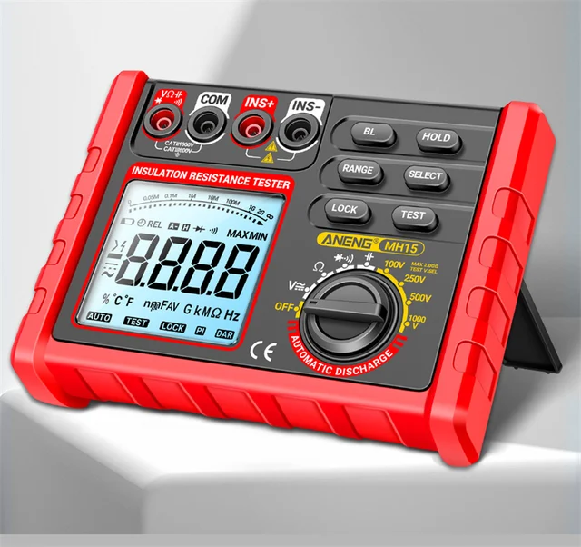 ANENG MH15  Insulation Resistance Multifunctional Digital Meter Automatic Discharge AC/DC Voltage LCD Megohmmeter Tester Tools