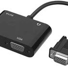 Vga Vga 2 In 1 VGA To HDMI And VGA Adapter Converter Splitter With 3.5mm Audio Support
