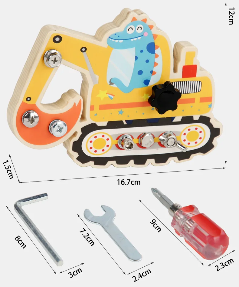 Montessori Auto-Schraubendreher-Brett-Set Kleinkind Beschäftigt Aktivitäten Kinder Werkzeug-Set Feinmotorik Pädagogisches Sensorisches Spielzeug Fabrik