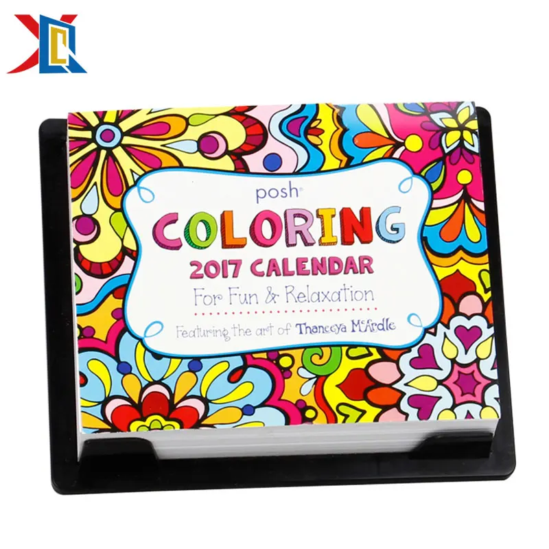 coloring desk calendar 2017