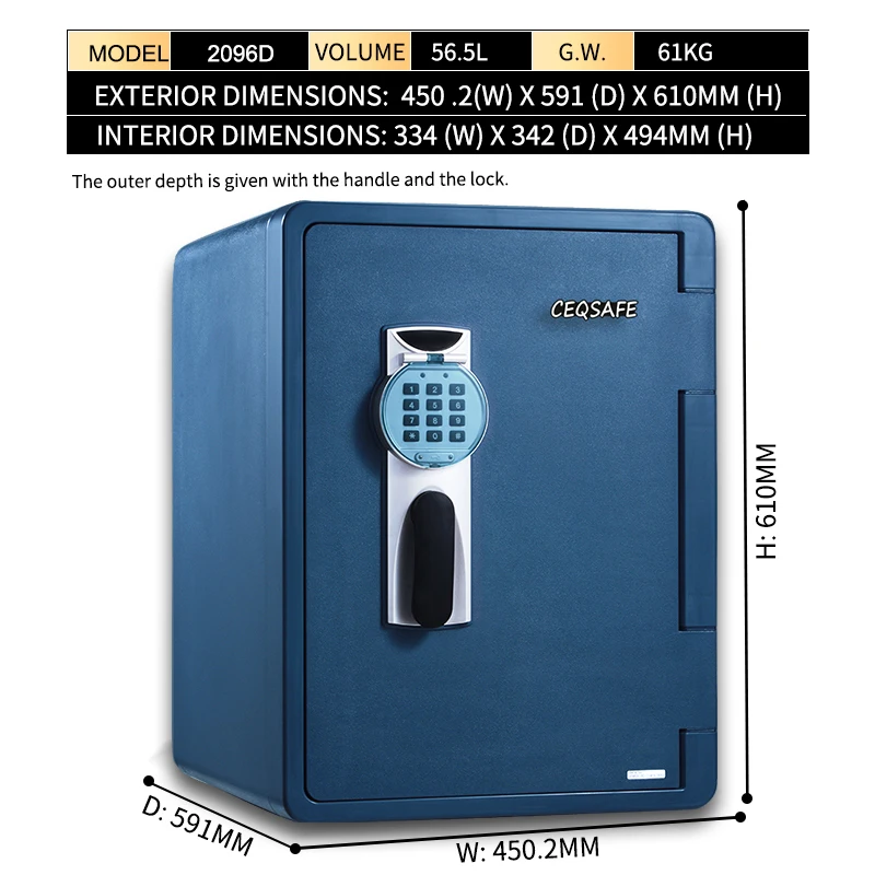 CEASAFE Waterproof Cabinet Fireproof Burglar Jewelry Fire Resistance Safes Steel Home Deposit Security Money Fireproof Safe Box details