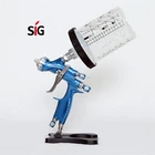 PP Paint Preparation System Auto Spray Gun Paint Mixing Cups With Lid And Black Collar