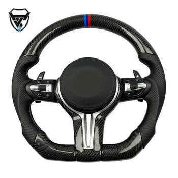 Carbon fiber tricolor logo modified steering wheel for BMW F10 F30 ZC-M6-YD-T2