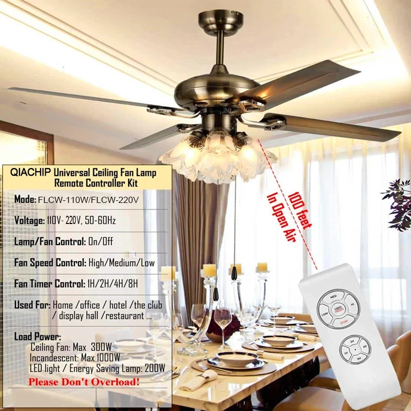 Ceiling Fan, QIACHIP, FLC06-110V or 220V - detail 18