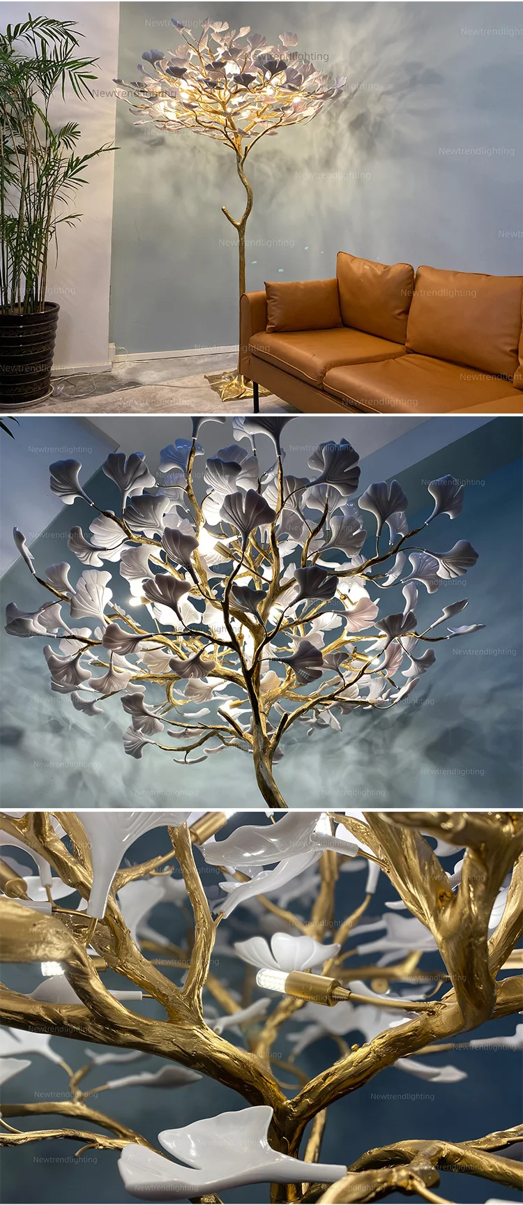 lc f 088 new product custom project indoor decoration fixture hotel villa home shop ceramics plastic glass led floor lamp -3