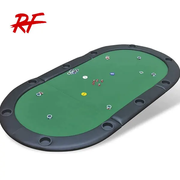 Trademark Texas Holdem Folding Poker Table Top Include acustom fit carrying case 