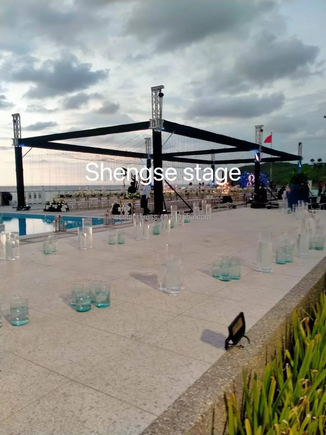 product 400400mm aluminum truss lifting system high load bearing for performance outdoor wedding decor display dinner party banquet-3