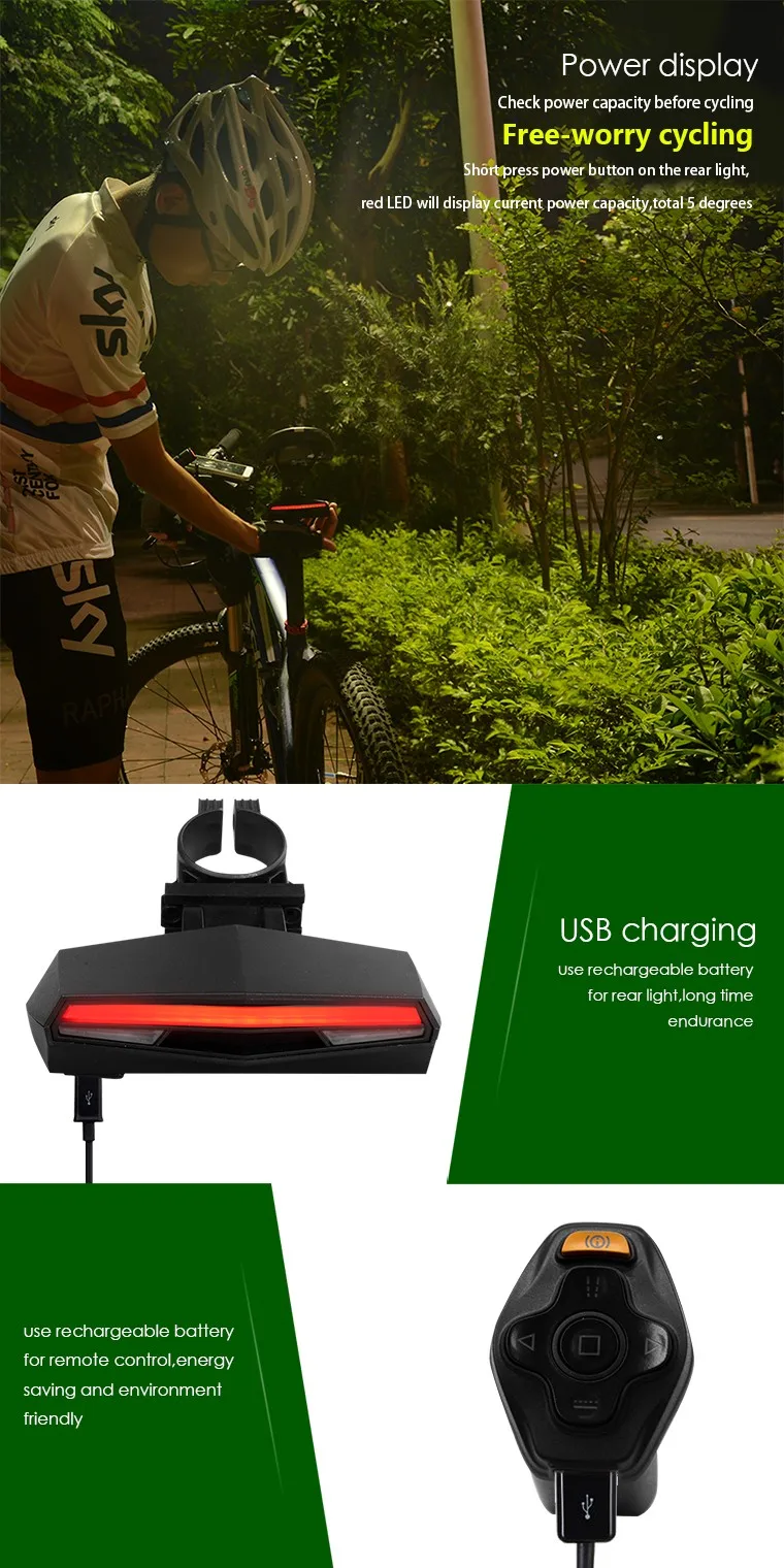 OEM Bike Lights Usb Rechargeable Waterproof lLd Laser Back Light For Road Mountain Bike