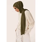 Scarves Hot Sale Subtle Shine Skin Friendly Tudung Malaysia Big Size Wide Solid Woven Hijab Chiffon Scarf Shawl