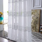 Factory Supply Voile Sheer New Grey Stripe Pattern Window Curtain Fabrics