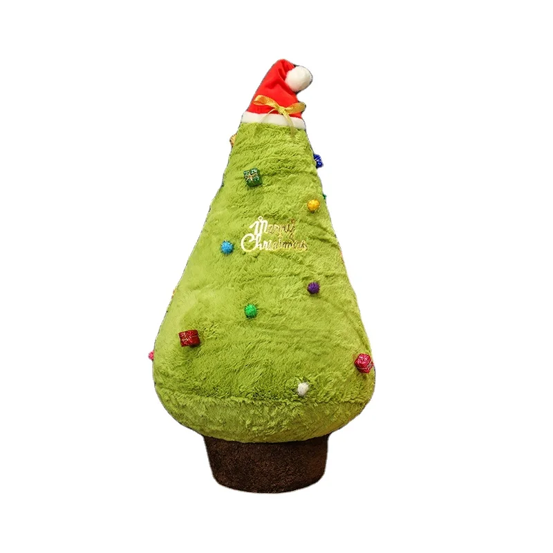 2025Wholesale Christmas Tree Pillow Plush Toys With Star Christmas Tree Stuffed Christmas Decoration Atmosphere Doll Toys Gift