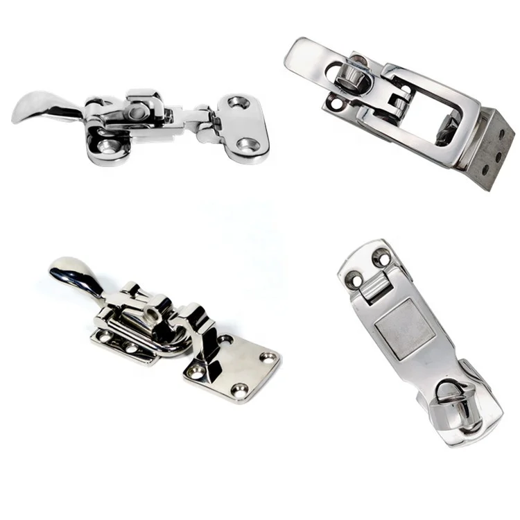 2pcs Cabinet Latch Stainless Steel Anti-Rust Marine Boat Latch Marine Boat Hatch Marine Boat Hasp for Boats to Use