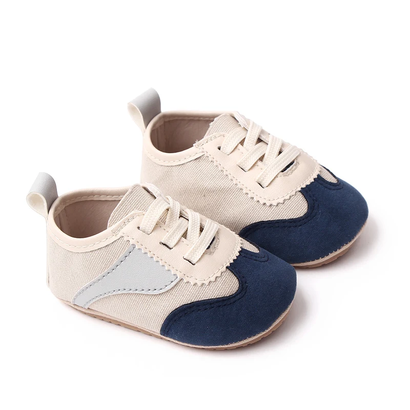 Soft Sole Breathable Wear Comfortable Round Head Baby Color Matching Casual Toddler Shoes manufacture