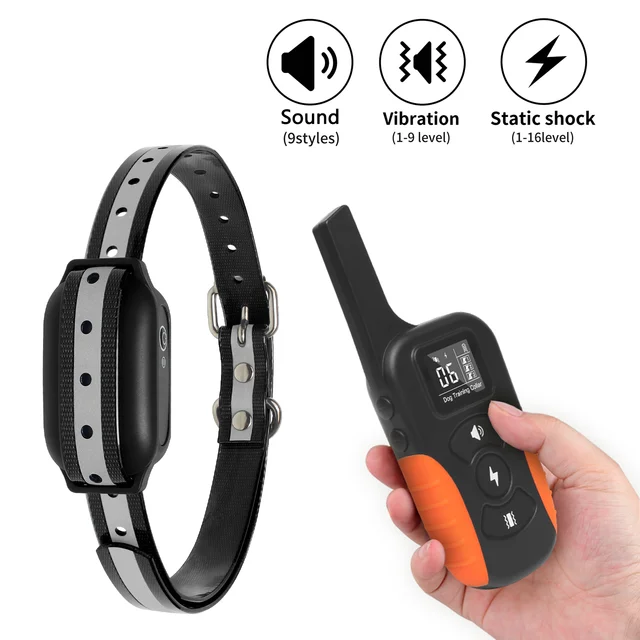 Pet Products High Quality Rechargeable Vibrating Bark Dog Accessories Remote Dog Shock Collar