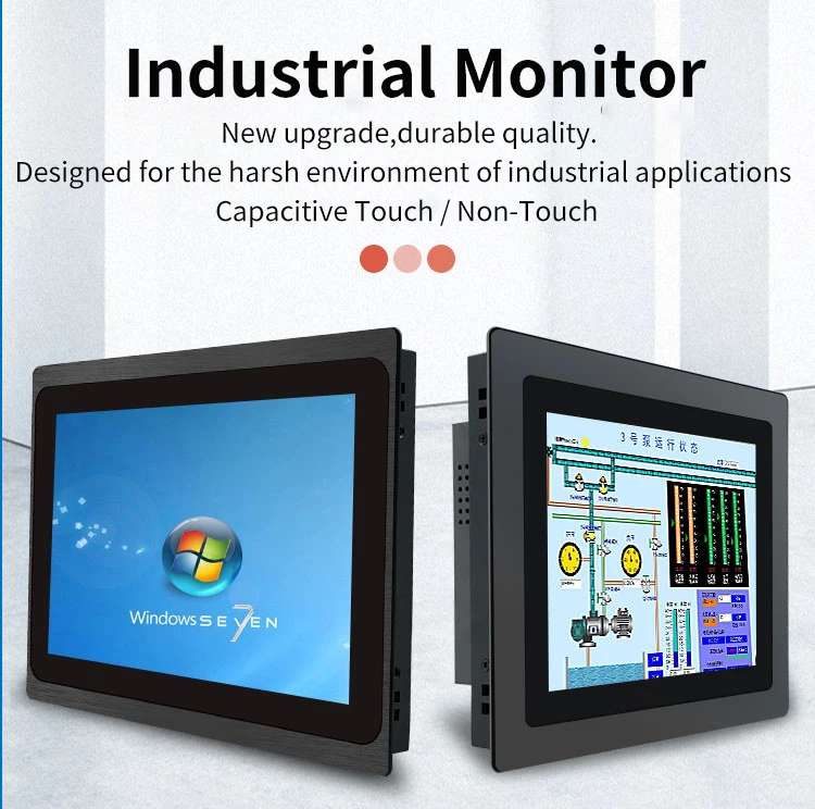 11.6 Inch Industrial LCD Monitor IPS Panel Pure Plane Display Capacitive Touch Screen LED Backlight PCAP Mount CE/FCC/ROHS Stock