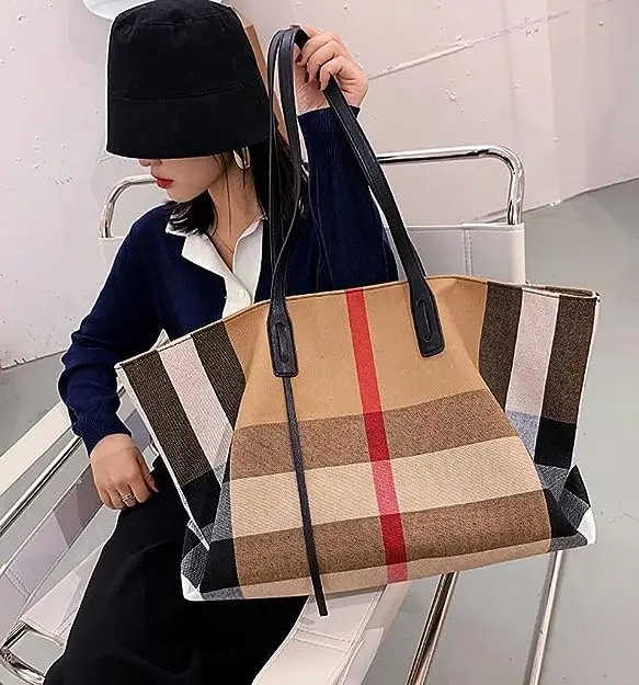 Handbags for Women Canvas Fashion Large Capacity Roomy Bag Ladies Crossbody Purse Fashion Tote Top Handle Satchel 2023