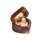 Vintage Wedding Necklace Vintage Luxury Fashion Jewelry Heart Shape Wedding Earring Necklace Ring Wooden Jewelry Box