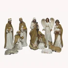 Family Holy Family And 3 Kings Inspirational Religious Christmas Resin Nativity Scene Set