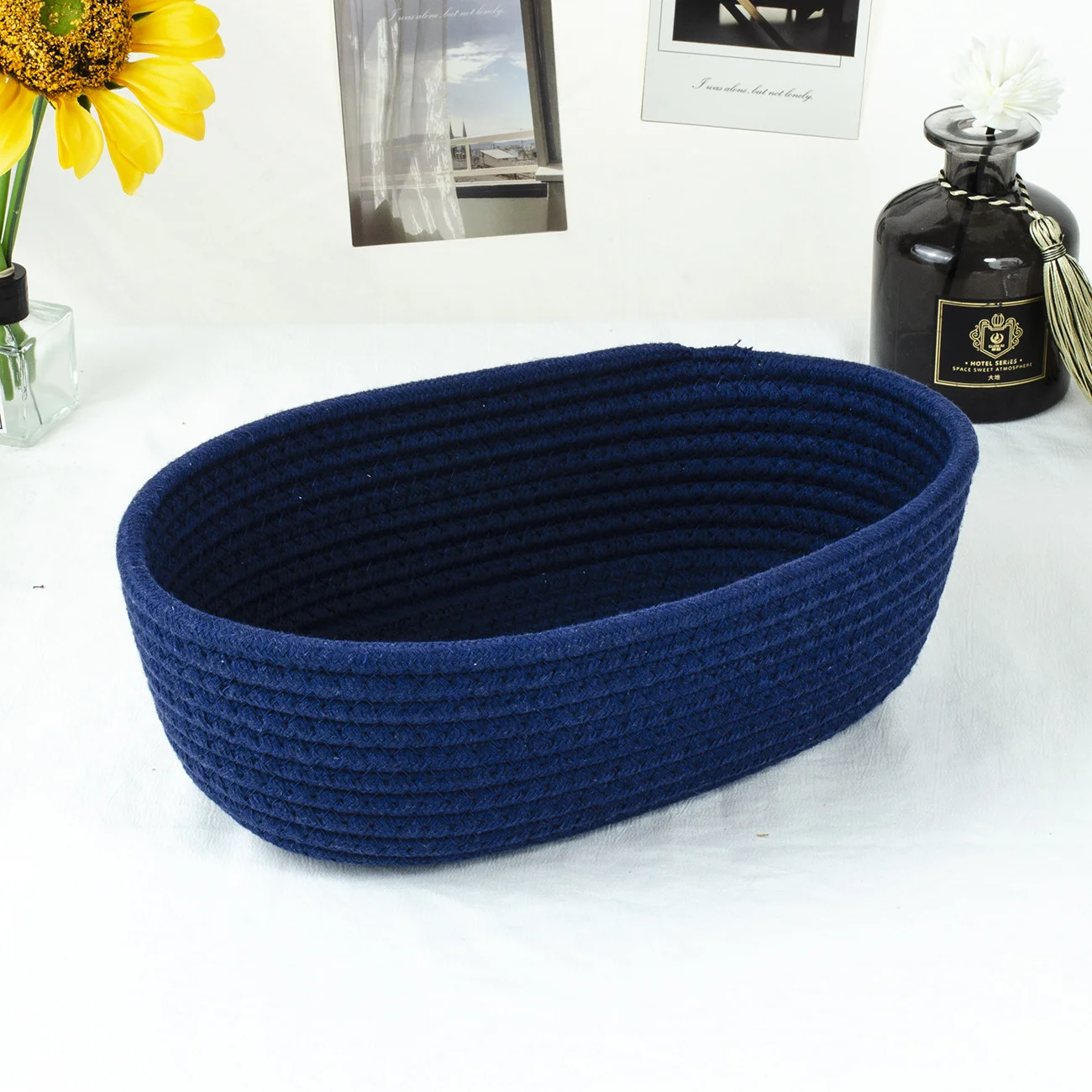 HUAYI cotton rope woven mini food storage basket  for home restaurant hotel