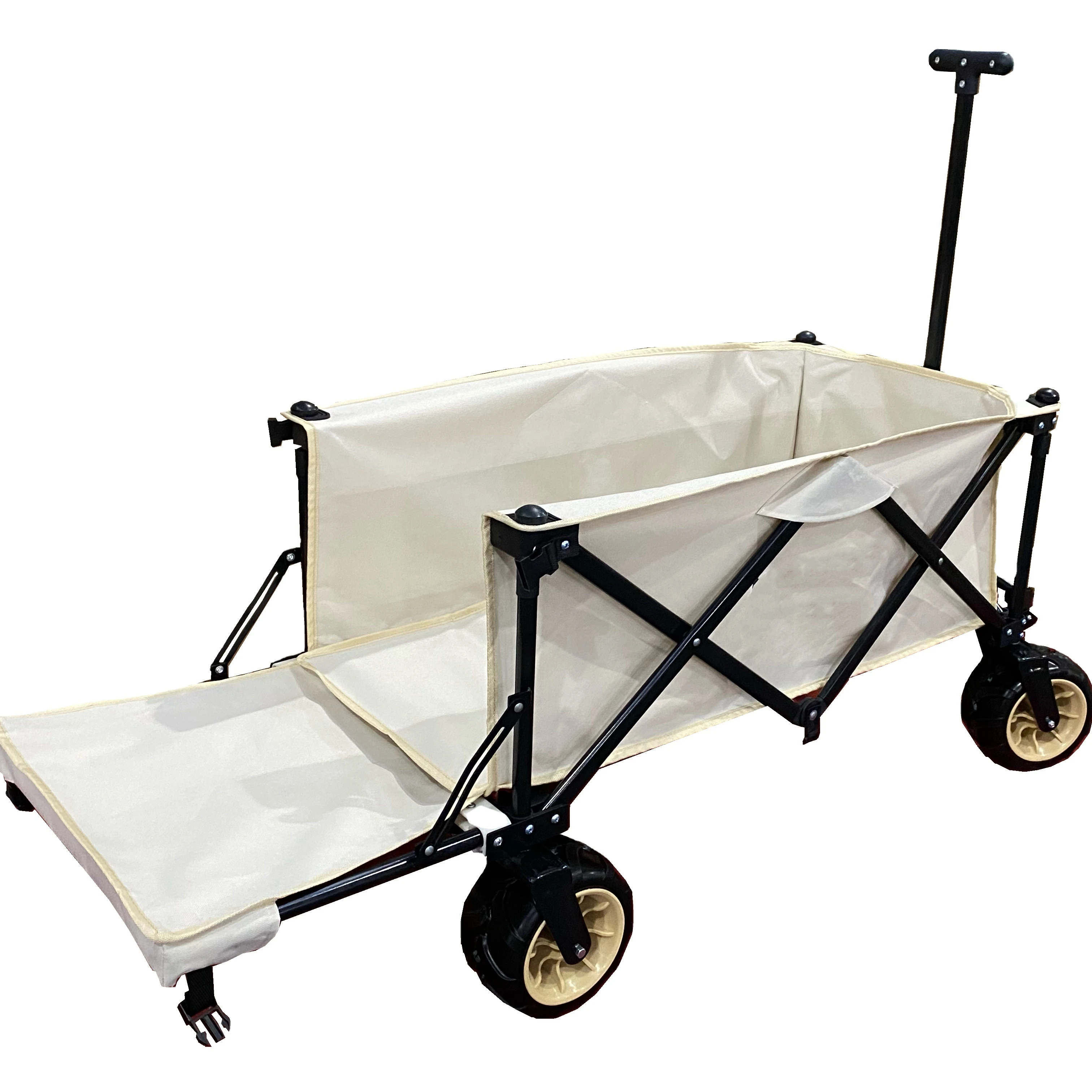 330Lbs Heavy Duty Folding Wagon Cart Outdoor Garden Beach Steel Frame Large Cart 