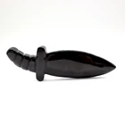 Obsidian Knife Obsidian Knife New Arrival Folk Crafts Black Obsidian Crystal Carving Dagger Knife