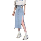 Jeans Skirts Skirt High Quality Women Jeans Skirts Casual Black Blue Denim Skirt Long