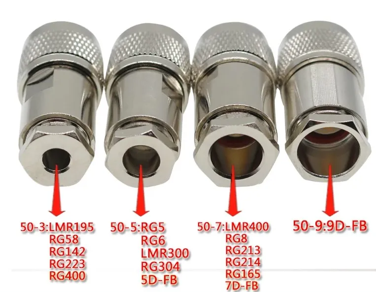 50ohm Male Female Connector Straight N Male Connector For Rg141 Coaxial