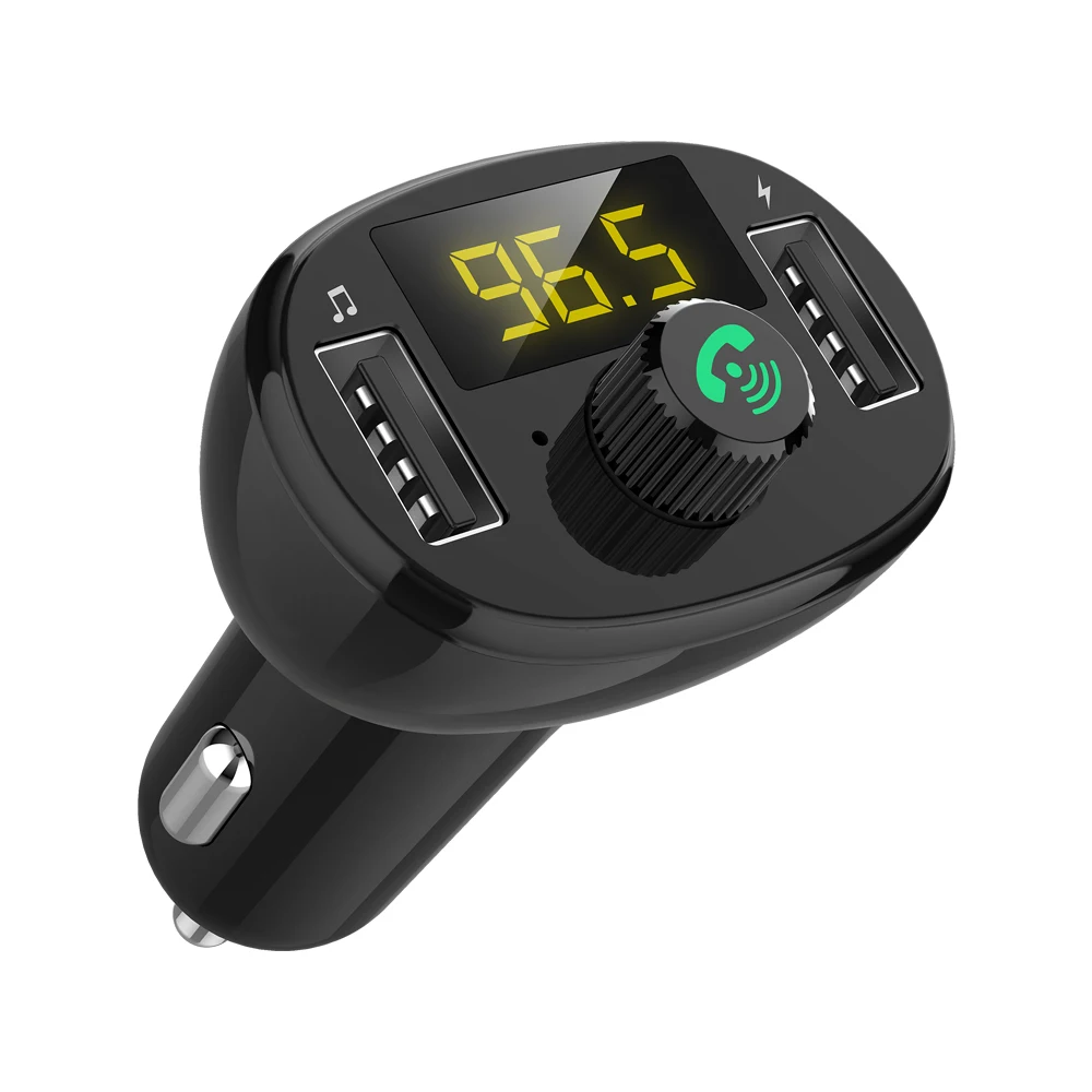 Car FM Transmitter Wireless Bluetooth 5.0 Audio Radio MP3 Player 2USB Charger 