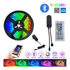 Strip DC12V 5050 Flexible Diode Tape IP65 With 44key Music Control Bluetooth Led Light Strip 5M