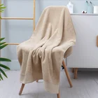 Cotton Bath Towels Embroidery Bath Towels 100% Senqi Factory Custom And 100% Cotton 3 Colors Grey White Khaki Bath Towels