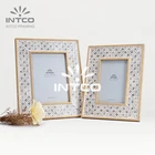 Wall Art Decor INTCO New Arrival Home Decor Weave Glass Paper Printing Abstract Picture Wall Gallery Art Carved Frame