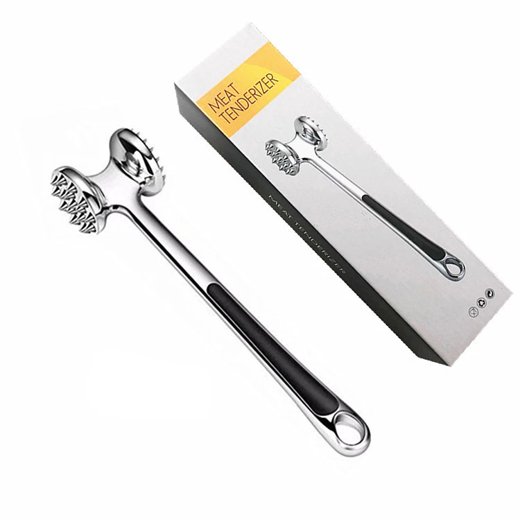 DD386 Kitchen Stainless Steel Double-sided Meat Hammer Crack Pound Loose Meat Knock Tools Steak Meat Hammer