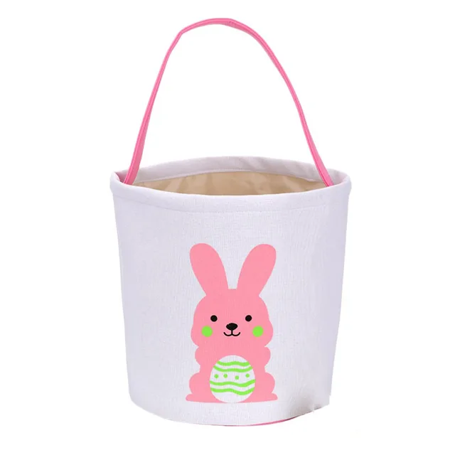 Easter storage baskets rabbit bucket Easter basket bulk printing holiday candy rabbit ear bag