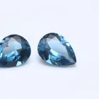 Gem Keliji High Quality Pear Brilliant Cut London Blue Color Nano Gem Stones