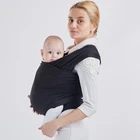 Baby Hands Free Breathable Cotton Baby Wrap Carrier Stretchy Infant And Child Sling Carry Up To 44 Lbs