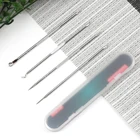 Tool Kit Box 4pcs/set Acne Needle Stainless Steel Pimple Tool Blackhead Remover Extractor Tool Kit With Box