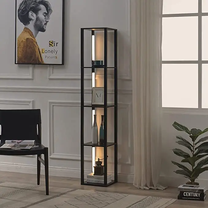 cubic tower floor lamp