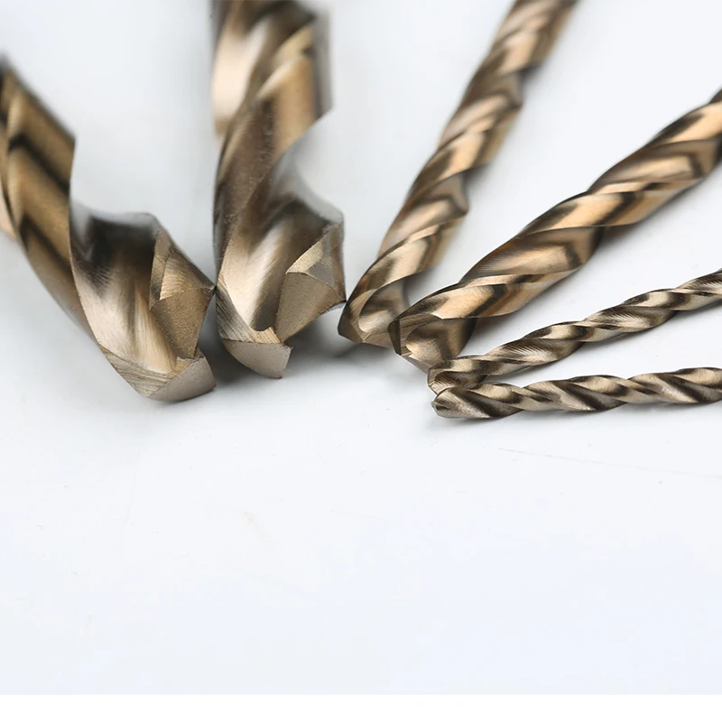 Wholesale High Speed Steel 10mm Diameter Cobalt-Containing Hss M35 Straight Drill Bit Set 1-16mm Rolled Process Twist Bit manufacture