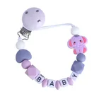 Elephant Beads Beads Silicone Baby BPA Free Soft Animal Silicone Elephant Teether Beads For Baby Jewelry
