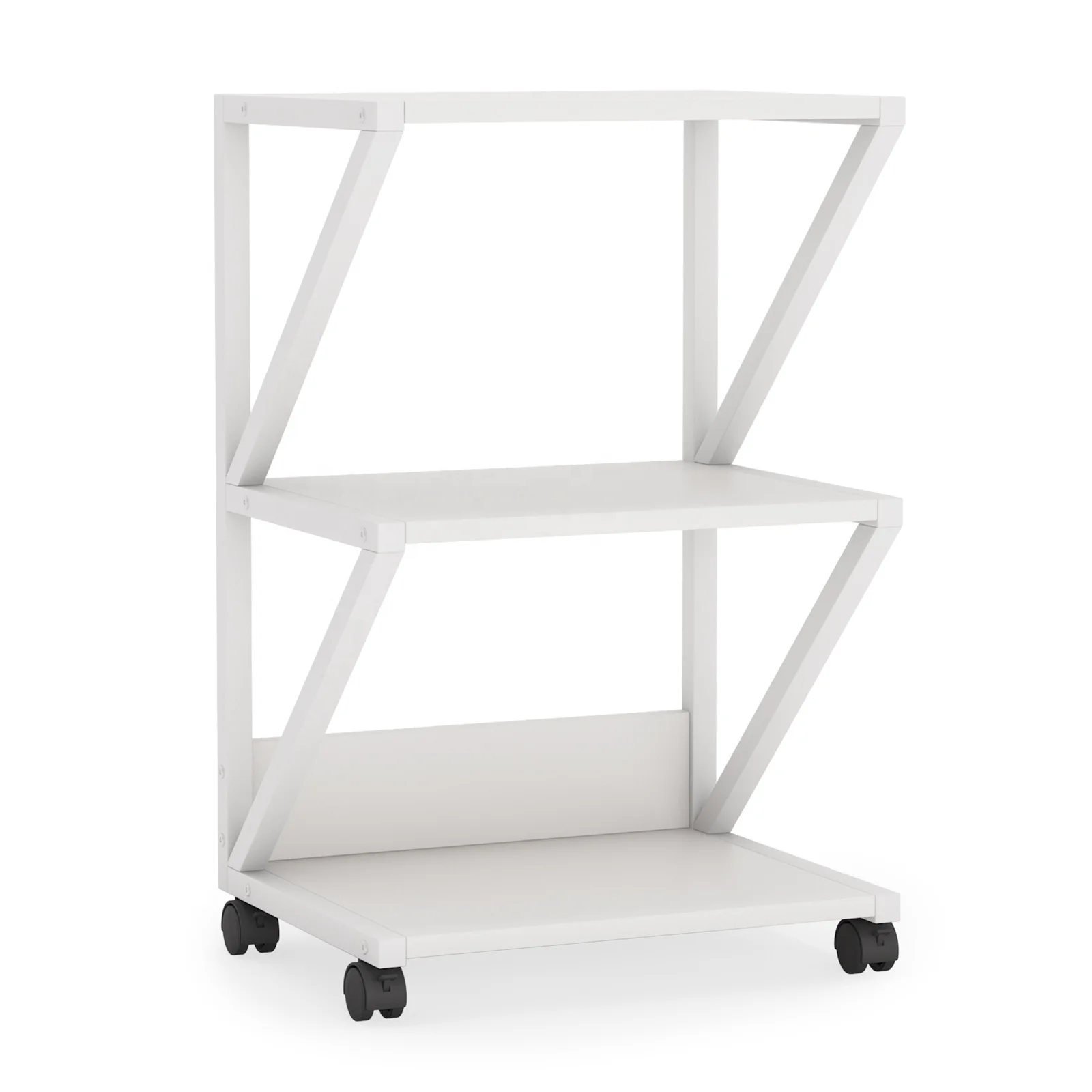 Tribesigns Printer Stand Industrial 3-Tier Rolling Printer Cart Shelf Storage on Wheels for Home Office