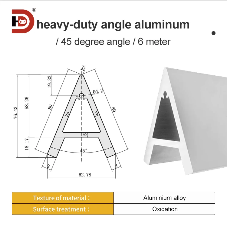 Heavy Duty 45 Degree Angle Aluminum Reinforced Aluminum Frame Connectors for Industrial Aluminum Profiles factory