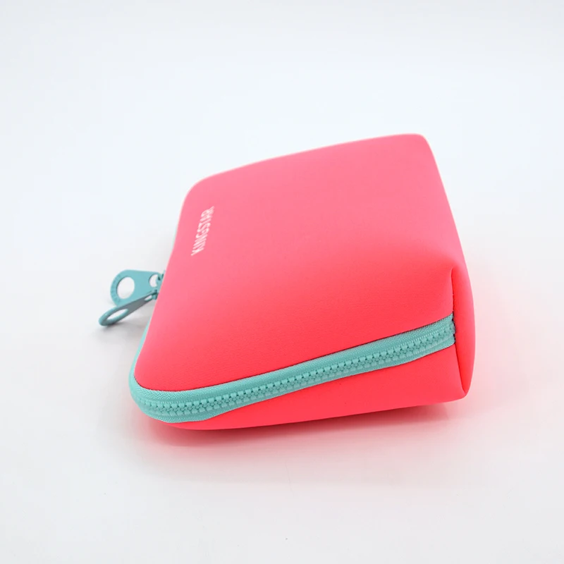 Portable Neoprene Bag Case Small Square Accessories Makeup Mouse Cable Pouch Makeup Kits Bag supplier