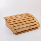 Stool Bathroom Anti-Slip Bamboo Step Stool Bamboo Hot Sale Toilet Squatting Step Stool With Message Function