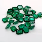 Zambian Hydrothermal Emerald Lab Created Loose Emerald Cushion 10*8MM 3CT