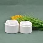 Corn Cream Customized Eco Friendly 30g 50g 100g PLA Corn Starch Cosmetic Cream Double Wall Jar With Bamboo/Wooden Lid