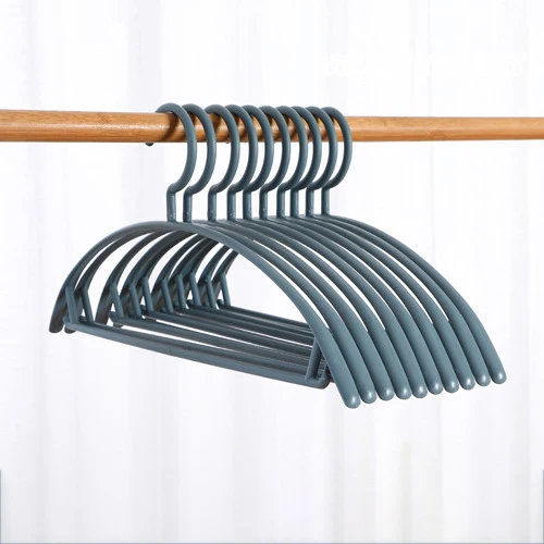 GG34 Solid Traceless Wide Shoulder Hangers Non-slip Clothing Rack Adult Kids Thick Plastic Clothing Hanger
