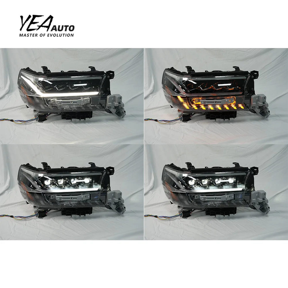 product upgrade 4 lens headlight head light led lights for toyota land cruiser lc200 landcruiser lc 200 fj200 head lamp 2016 2021-8