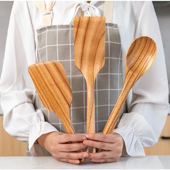 Wholesale chinaberry Kitchen Accessories spatulas Utensils Cooking Tools Wooden Kitchen  Utensils Sets Wood Kitchen Utensil