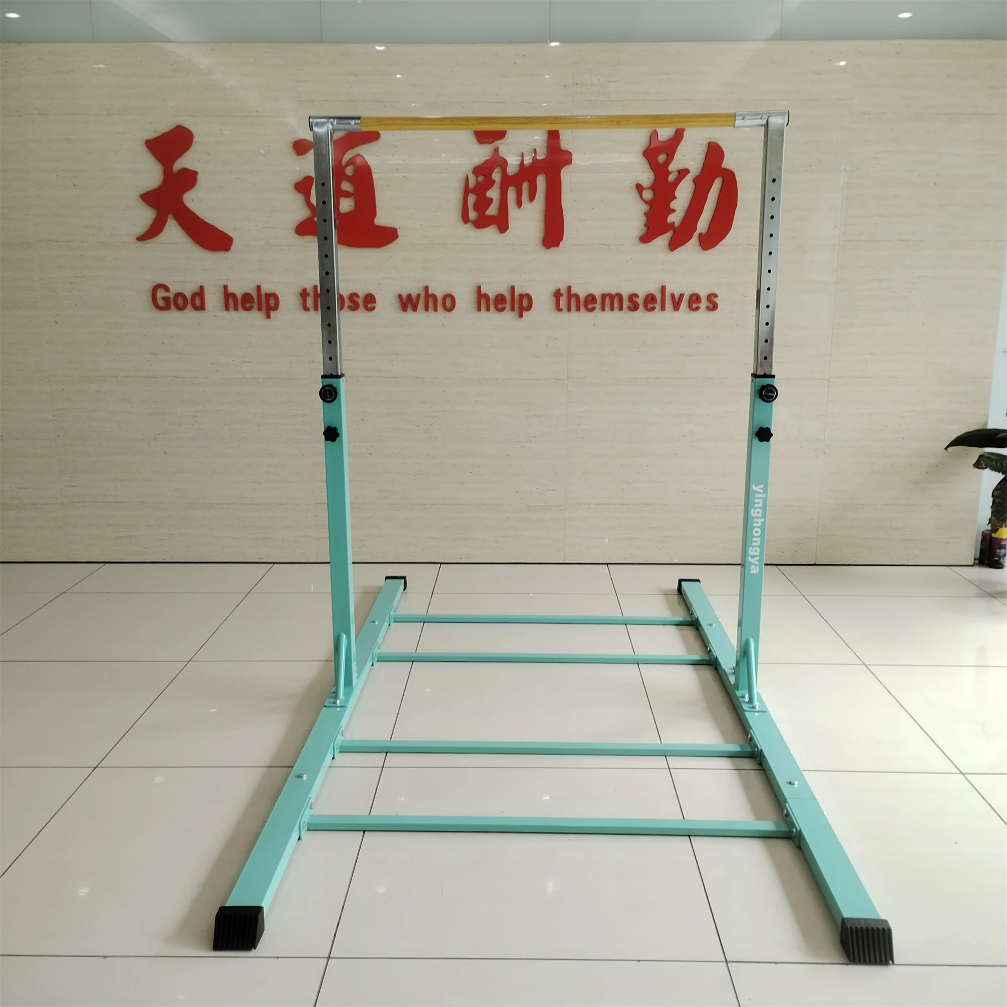 室内可调节高度体操单杠 儿童家用训练体操器材 卧式单杠