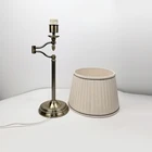 Table Lamp Linen Lamp Shades Table Lamps Modern Linen Shade Table Lamp Mushroom Shade Metal Base Adjustable Table Lamp